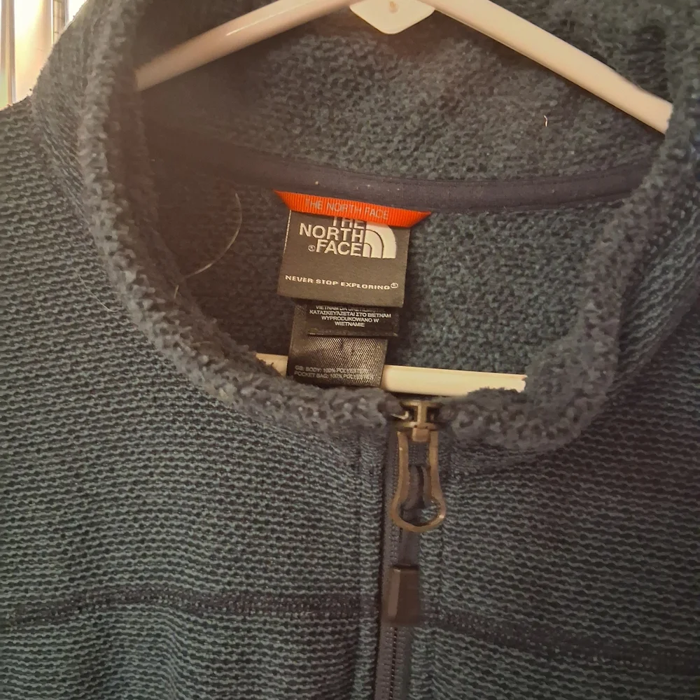 The North Face Heathered Blue Full-Zip Jacket Mens XL